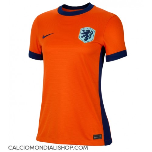 Maglie da calcio Olanda Prima Maglia Femminile Europei 2024 Manica Corta